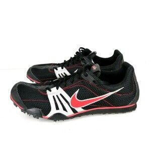 Rival D Plus III Nike Zoom Running Spikes Shoe Black/Silver/Red Men's Size 12
